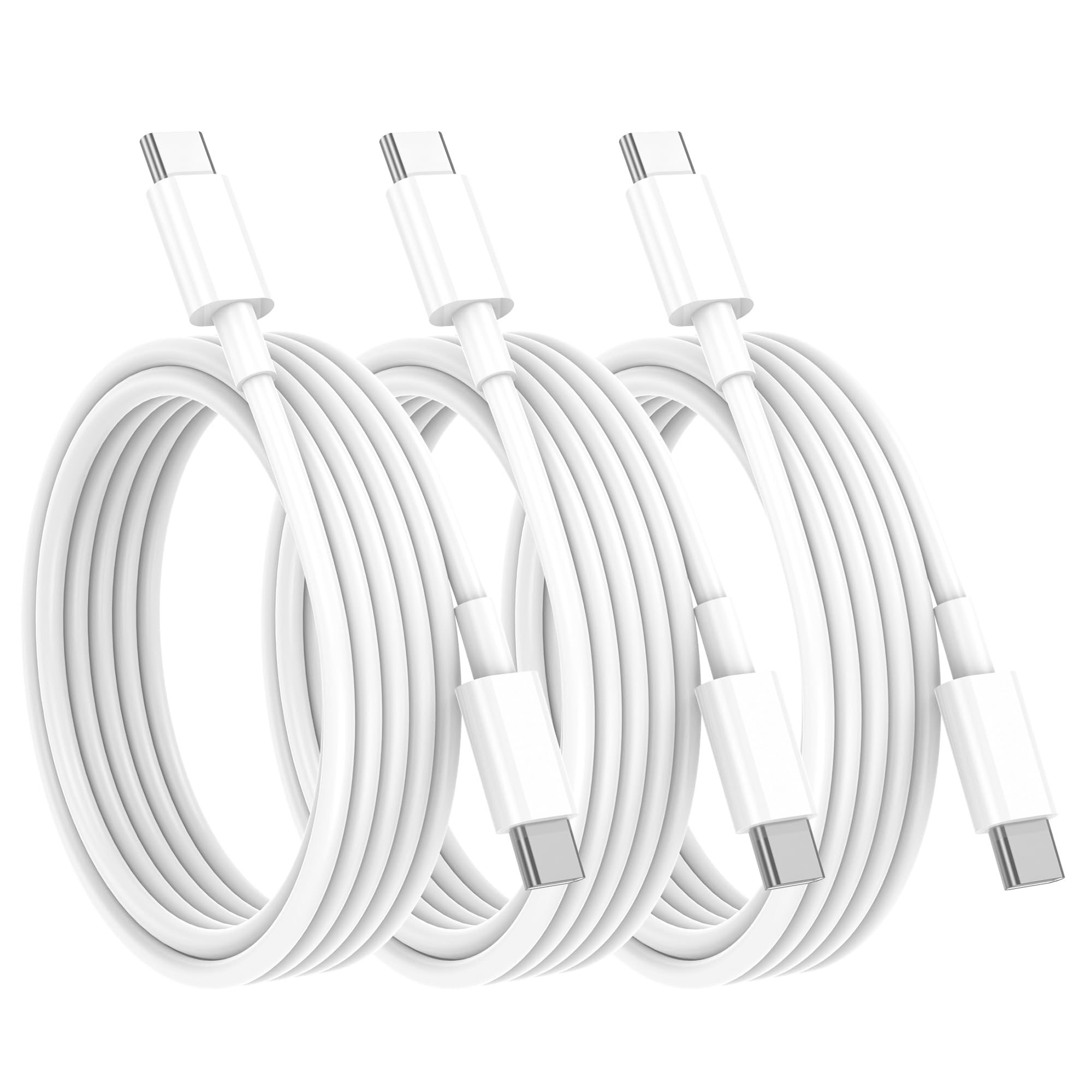 iPhone 17 16 Charger Cable 3Pack, USB C to USB C Charger Cable 2M 60W, for Apple Fast Charging Type C Lead for iPhone 17 16 15 /Air/Pro Max/Plus/Pro, for MacBook Pro 2021, for iPad Pro/Air/Mini