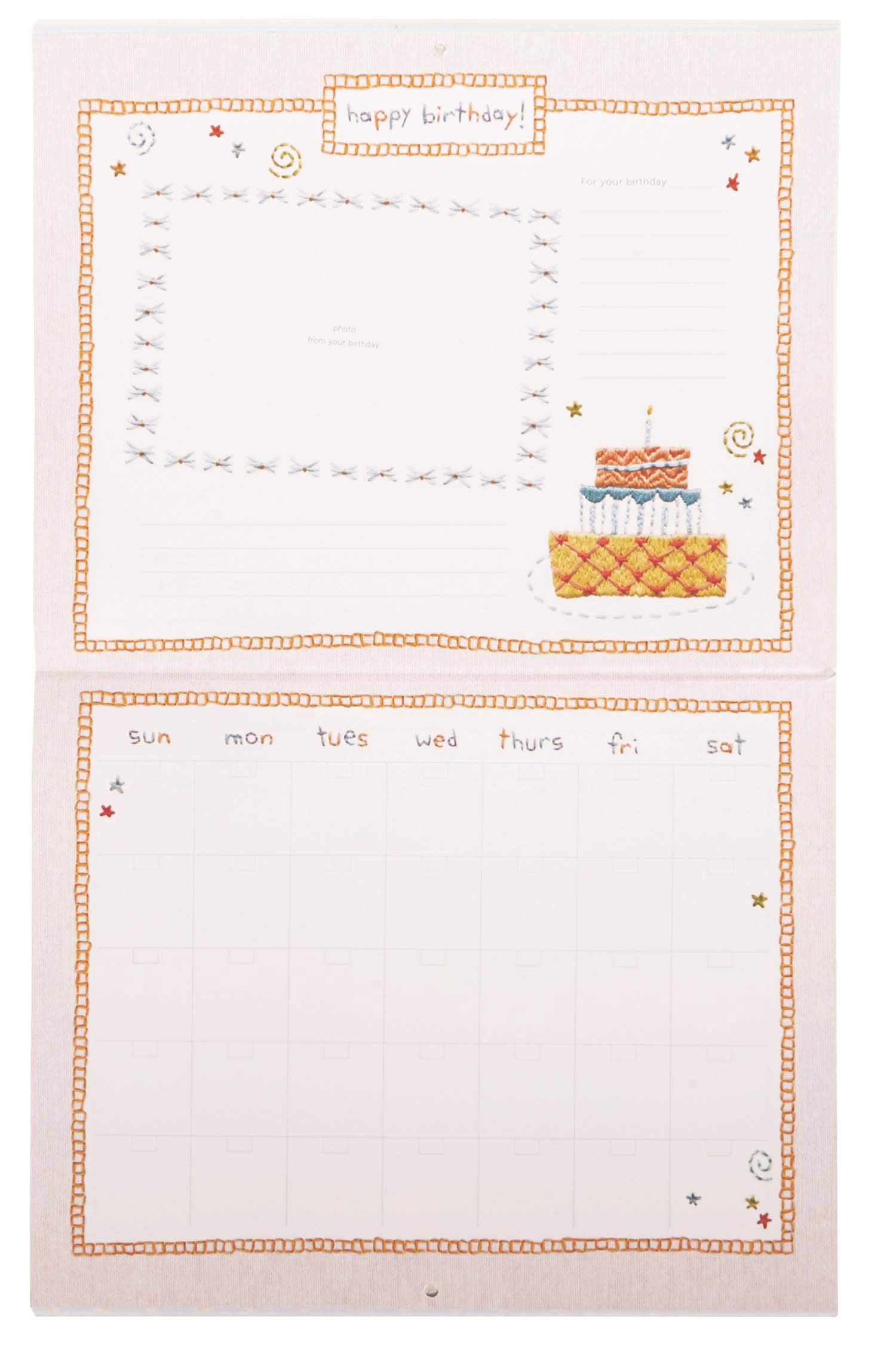 C.R. Gibson Animals 'Hello World' Baby Calendar Baby First Year Tracker, 11'' W x 18'' H