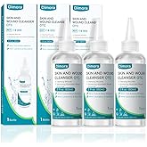 Dimora Wound Cleanser Wash Solution Travel Size 60mL 3 Packs | OTC skin and wound cleaner, skin-neutral pH, cuts burns abrasions, 60ml 180ml total