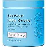 frank body Barrier Body Cream | Deep Hydration for Dry, Itchy, Reactive Skin with Ceramides, Panthenol & Niacinamide | Vegan, Cruelty Free | Peach Scent | 7.77 oz / 230 ml