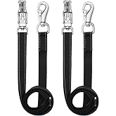 MIYABALA Cross Ties for Horse, Heavy Duty Nylon Trailer Tie | with Strong Panic Snap and Bull Snap, Adjustable Length from 45.2" to 78.7", Professional Horse Supplies