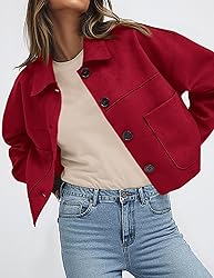 PRETTYGARDEN Women's Faux Suede Cropped Jacket
