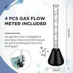 Saysurey 4 Pcs Gas Flow Meter Tester Argon Flow