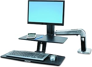 Ergotron WorkFit-A with Suspended Keyboard, Single LD (24-390-026)