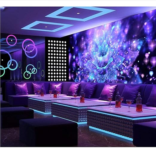 Wall Stickers Murals Cool Night Club Flower Bar Ktv Tooling Wall 3d Wallpaper Mural Hotel Wallpaper Restaurant Best Mural 400x280cm Fiber Cloth Amazon Com