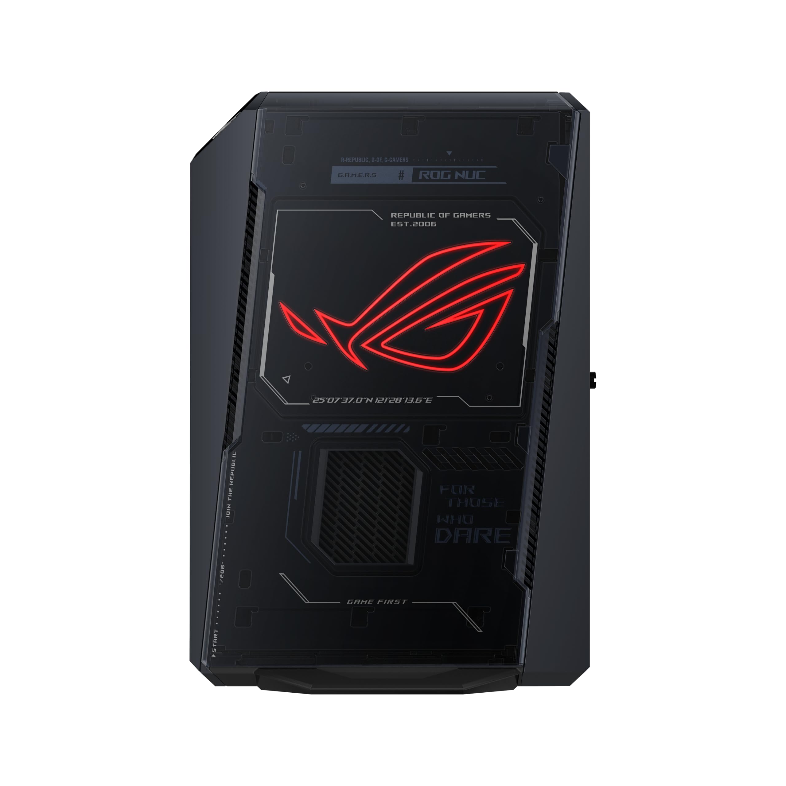 ROG NUC (2025) Gaming Mini PC with Intel® Core™ Ultra 9 (Series 2) ARL-HX CPU, NVIDIA® GeForce RTX™ 5070 Ti MobileGPU, 32GB DDR5 RAM, 2TB NVMe SSD, Thunderbolt 4 Triple-Fan Cooling and ARGB Lighting