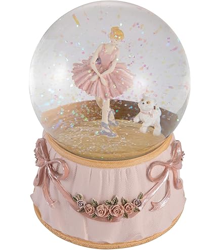 Palla Di Neve Musicale Con Castello 3D E Luci LED – Carillon Con 7 Canzoni, Decorazione Da Tavolo Per Bambine E Ragazze – 12x8 Cm