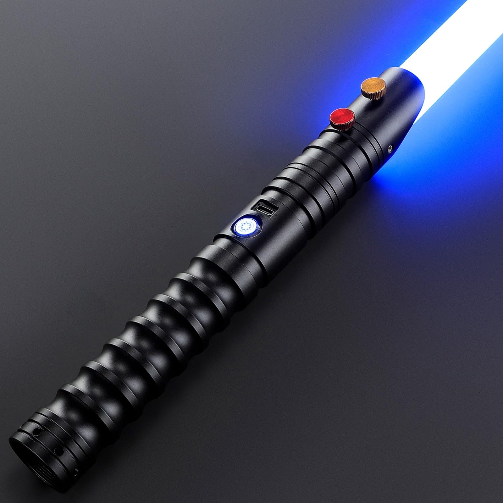 Photo 1 of **2 LIGHT SABERS/ ISSUES PAIRING WITH APP*** CVCBSER Upgrade App Dueling Lightsaber, Motion Control 34 Sets Sound Effects and 16 Colors Changeable, Smooth Swing Metal Light Saber for Adults