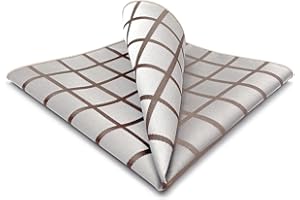 S&W SHLAX&WING Pocket Squares for Men Checkered Pattern for Party Large Sizes
