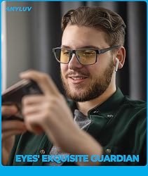 ANYLUV Blue Light Blocking Glasses for Men, Square