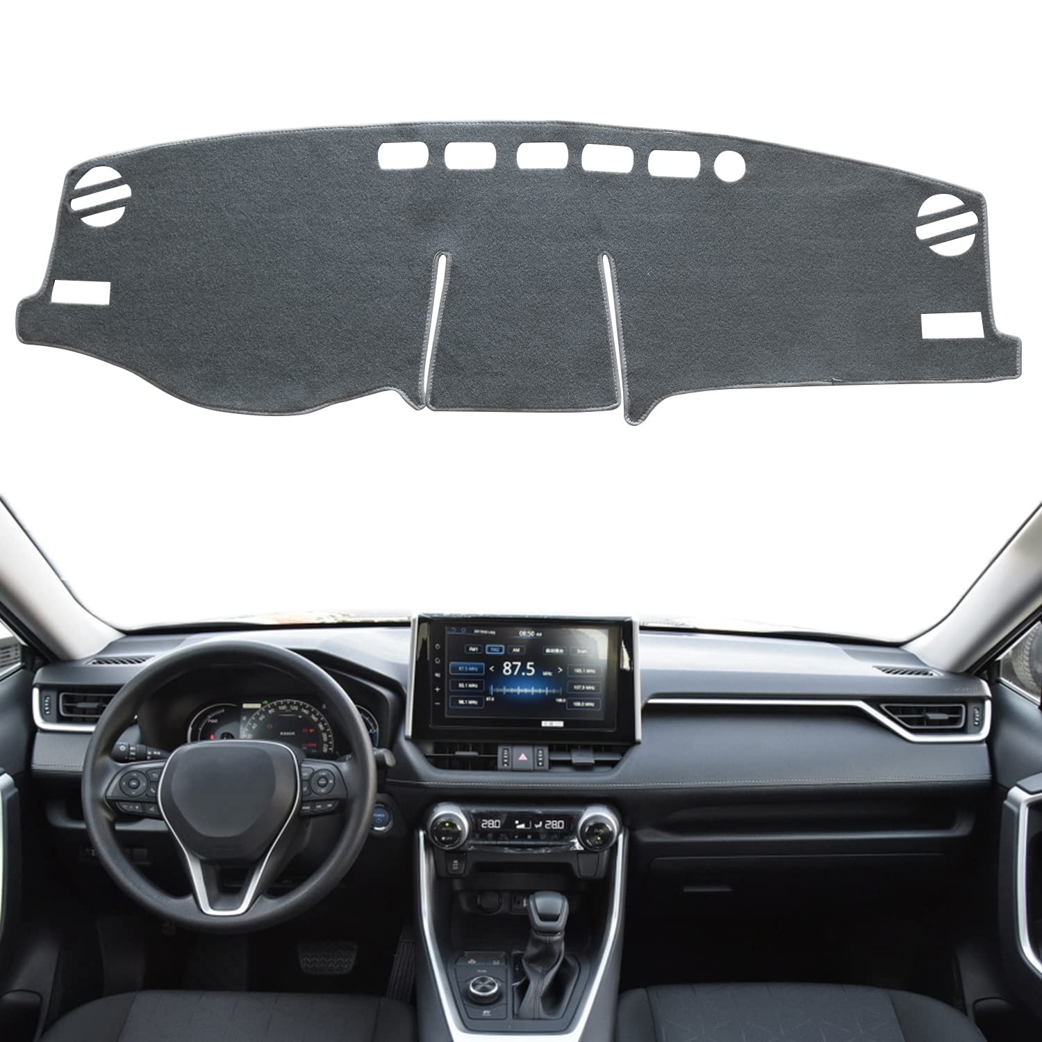 Photo 1 of REMOCH for Toyota Rav4 Accessories 2025 2024 2023 2022 2021 2020 2019 Dashboard Cover Dash Cover Mat Custom Fit Center Console Cover Sunshield Protector RAV 4 Pad?Gray?