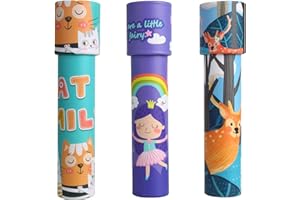 NOOLY 3 Pcs Kaleidoscopes Educational Toy Kaleidoscope for Kids Boys and Girls ZWHT0102 (B Style)