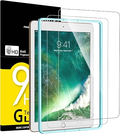 NEW'C 2 Pack Tempered Glass Screen Protector for iPad Air 3 10.5/ iPad Pro 10.5