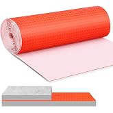 Drydiet 108 Sqft Uncoupling Membrane for Tile 1/8''(3mm), Orange | 3.28 x 32.8 FT Waterproofing Uncoupling Membrane Roll, Anti-Fracture Flooring Underlayment for Shower Bathroom Kitchen