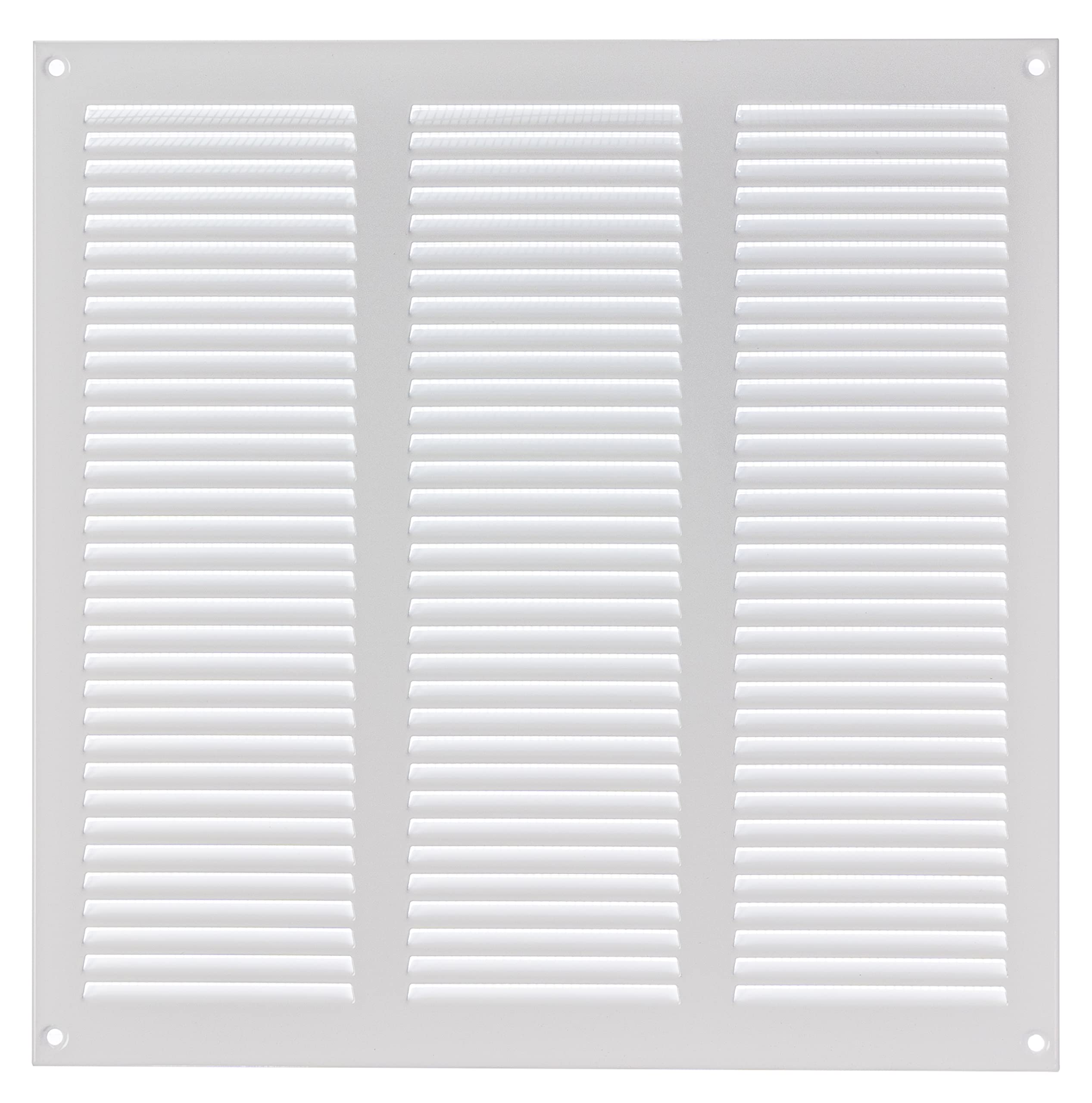 LIRAST 300x300mm Vent Cover White - 12x12 inch Wall Vent Cover with Insect Mesh - Ceiling Soffit Vents - External Vent Cover - Metal Ventilation Grilles - Air Vent Covers for Walls
