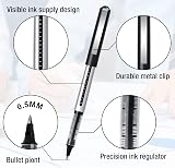 APOGO Rollerball Pens 16 Pack 0.5mm Black Gel Quick Drying Smooth Writing view 2