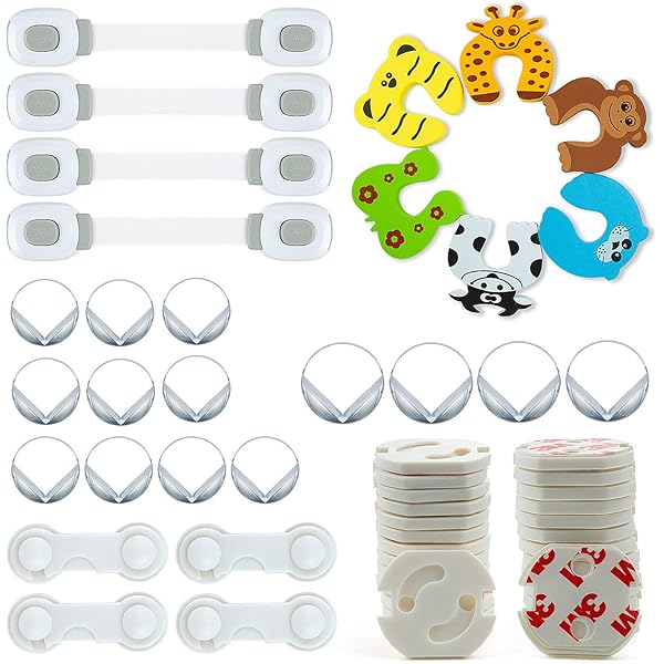 Baby Set 6x Klemmschutz 7x Schranksicherung Bonus: E-Book Aaqualim