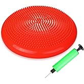 Silipull Wobble Cushion with Inflation Pump Balance Disc Stability Disc Wiggle Seat Therapy Exercise Office Chair or Sensory