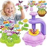 FUNZBO Girls Toys - Flower Bouquet Craft Kits, DIY Arts and Crafts for Kids 4-6-8, Flowers Making Toys for Kid Toddler, Birthday Gifts for 3 4 5 6 7 8 9 10 11 12 Year Old Girl