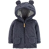 Carter's Baby Boy's Hooded Sherpa Jacket, Navy, 9 Months