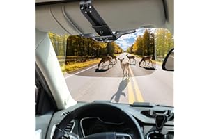 Sun Visor Extender,HD wear-Resistant PC Lens,UV400Anti- Polarized/Anti-GlareAdjustable car Visor Extender, Driving Goggles, E