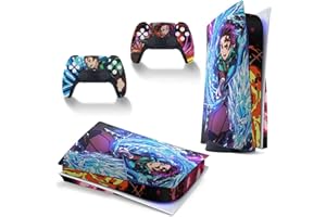 LEYPIAN Skins for PS5 Disk Edition Anime Console and Controller Vinyl Cover Skins Wraps for Playstation 5