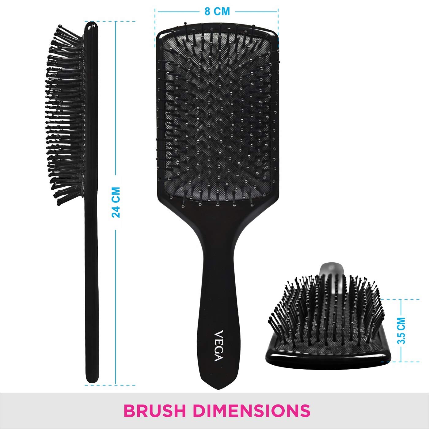 hair straightener brush vega