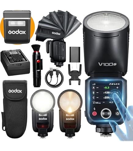 Amazon.com : GODOX V100S U Flash V100-S USA 100w Round Head