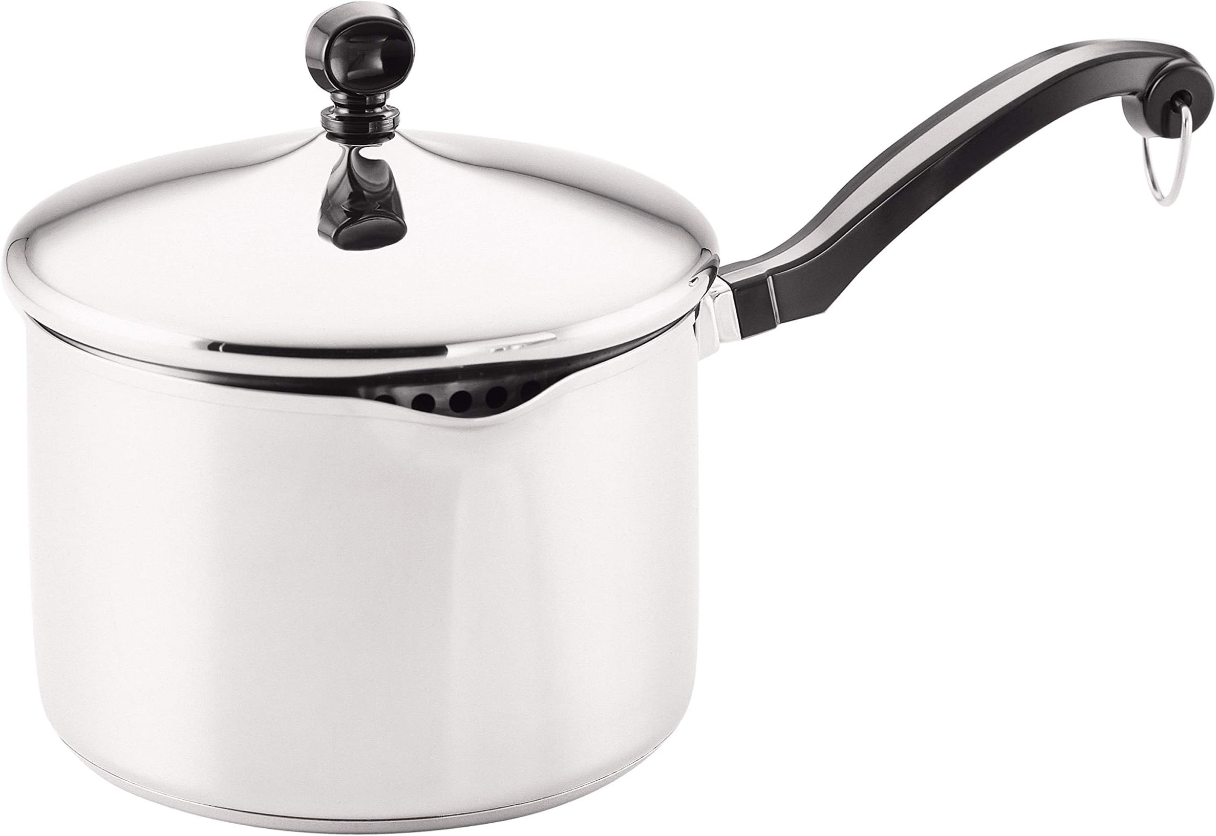 FarberwareClassic Stainless Steel 3-Quart Covered Straining Saucepan