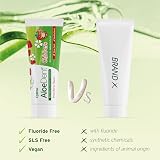 Aloe Dent Children's Aloe Vera Toothpaste Fluoride Free 50 ml Pack of 2 view 3