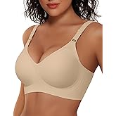 Vertvie Womens Wireless Bras No Underwire Push Up Bra Seamless Supportive Full Coverage Everyday Bras Regular and Plus Size