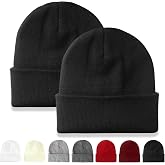 NPQQUAN 2 Packs Beanie for Men Women Winter Hats for Mens Beanie Skull Cap | Cuffed Knit Beanies,Great Stretch Knit,Winter Thick & Warm Beanies,Skiing Running Camping Hiking