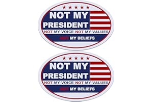 JTOJIMEEVI 2 Pack Not My President Magnets Vinyl Coat of Arms Auto Bumper Magnet Fade Proof Waterproof Outdoor Indoor