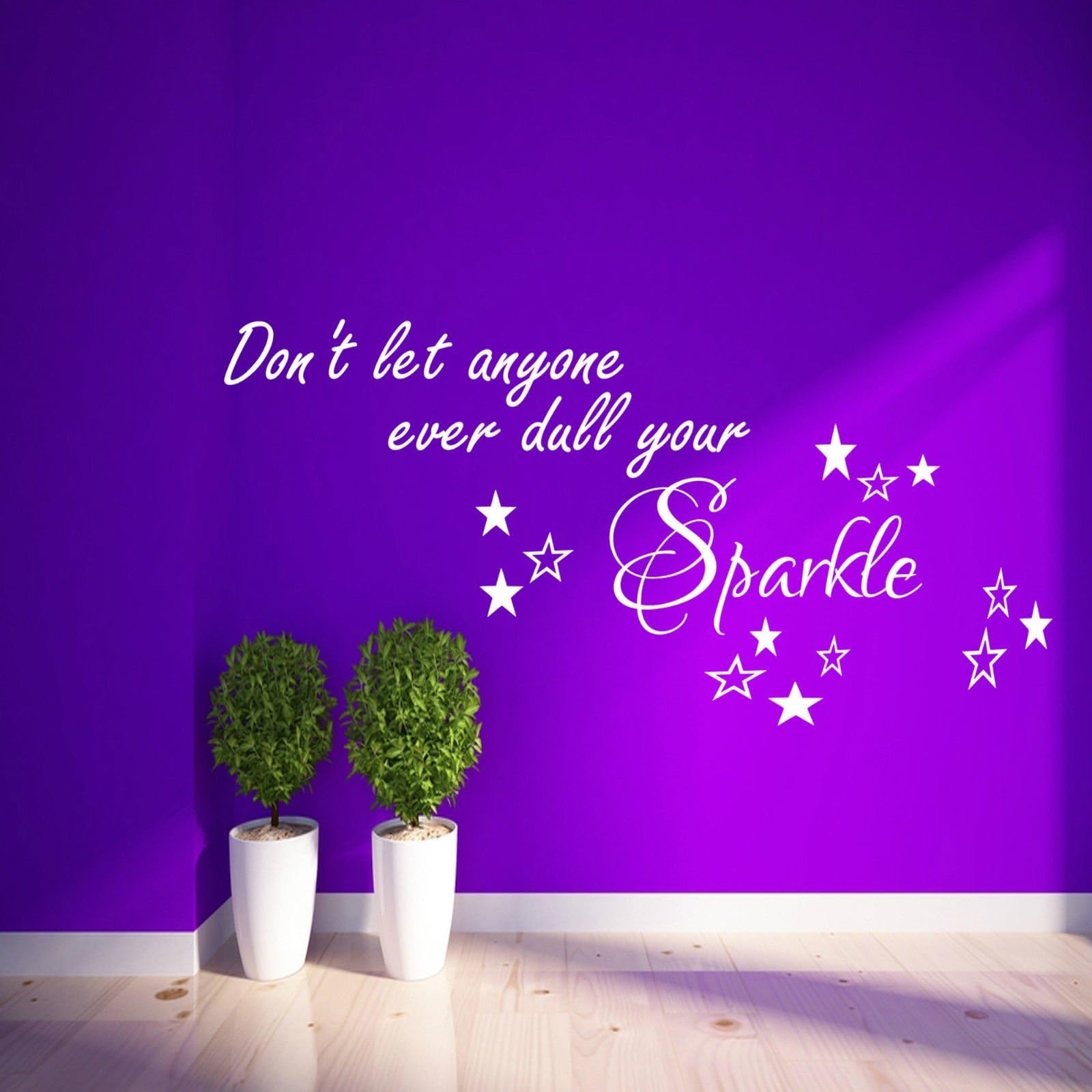 Dont let anyone ever dull your sparkle ART wall quote STICKER TRANSFER vinyl DECAL