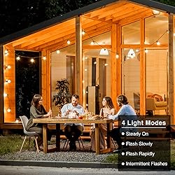 ZJOJO Solar Outdoor String Lights 35FT G40 Globe