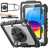 SEYMAC stock Case for iPad (A16) 11th/10th Generation 2025/2022, Full-Body Drop Protection Case with Screen Protector &360° R