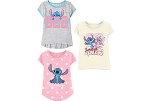 Disney Lilo & Stitch T-Shirt (Sets) Angel Nani Pleakley Jookiba Kids Graphic Outfit Tee Toddlers Birthday to Girls Clothes