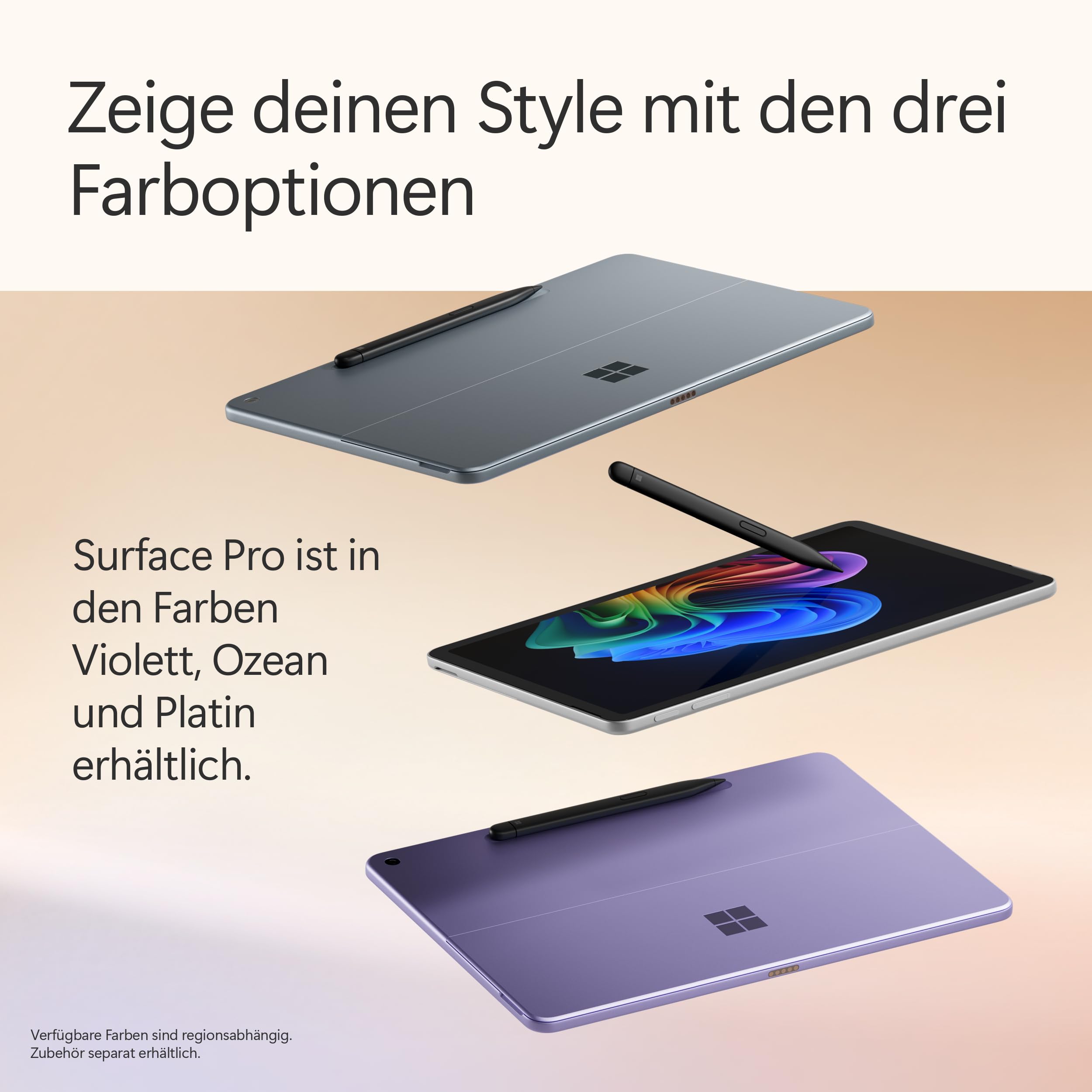 Microsoft Surface Pro | Copilot+ PC | 12” LCD Touchscreen | Snapdragon® X Plus | 16GB RAM | 256GB Speicher | Neuestes Modell | Platin