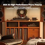 Fosi Audio BOX X5 Phono Preamp MM MC 38/48/56/66dB Gain RCA Jacks view 2