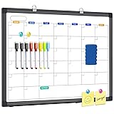 Dry Erase Calendar Whiteboard for Wall, 24" x