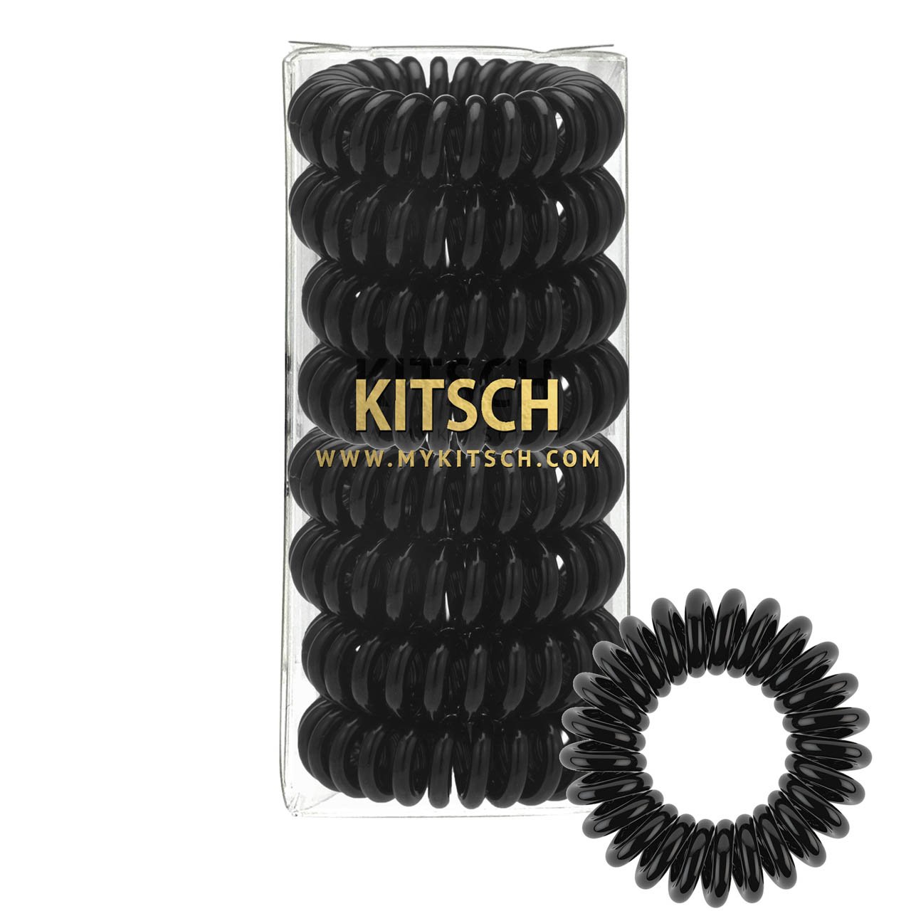 Kitsch Spiral Hair Ties, Coil Hair Ties, Phone Cord Hair Ties, Hair Coils 8pcs