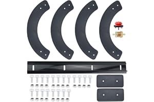 Hutdkte 753-04472 Rubber Paddles, 731-1033 Scraper for MTD Troybilt Yardman Craftsman Single-Stage 21 inch Snowblowers 2004 and Newer with Hardware Kit