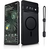 Dizn Magnetic for Google Pixel 6 Pro Case:[Not Fit Pixel 6],Compatible with MagSafe Wireless Charging,with Strap,Slim Case,Military-Grade Protective,for Google 6 Pro 6.7-Inch,Black