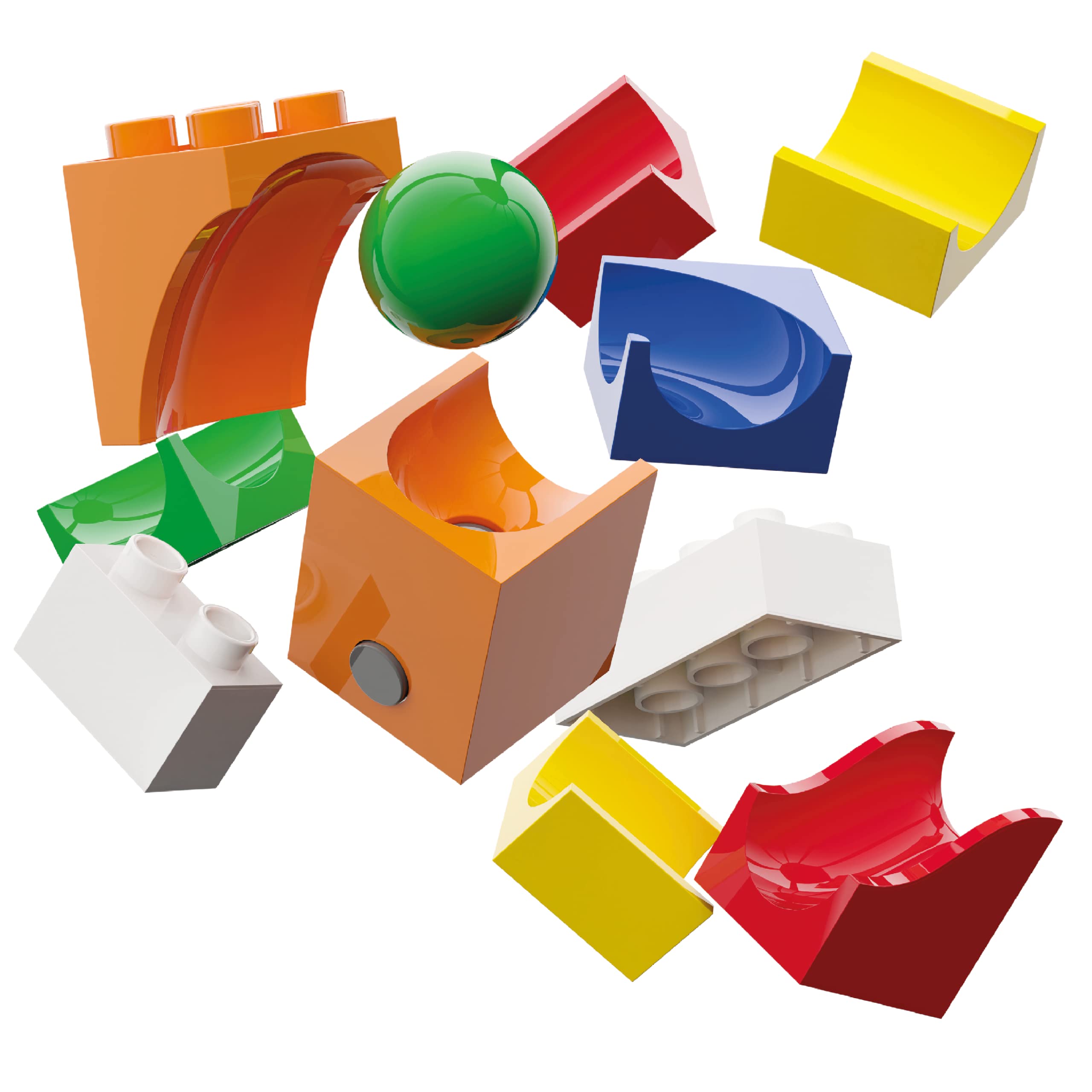 Hubelino Marble Run - 41-Piece Catapult Expansion Set - The Original! Made in Germany! - Certified and Award-Winning Marble Run