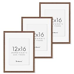 12x16 Picture Frames, Solid Oak Wood