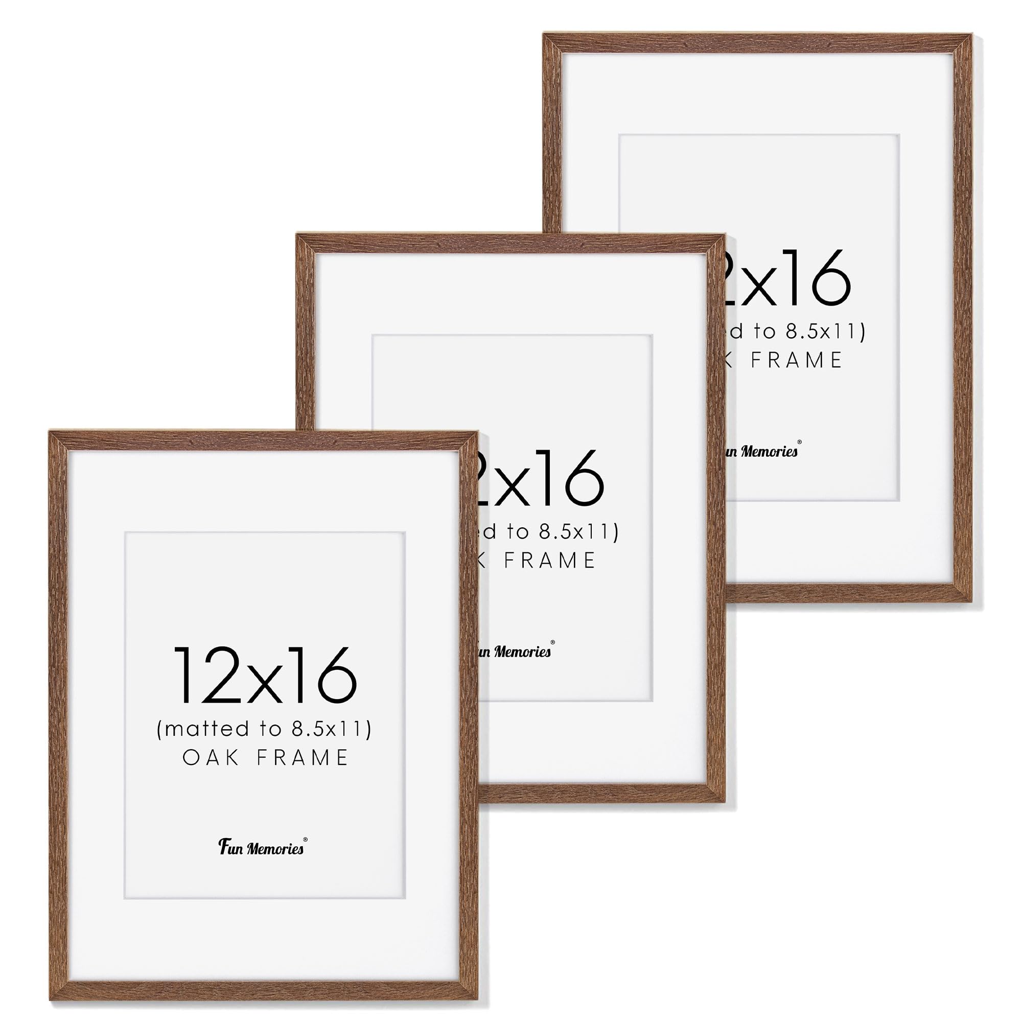 12x16 Picture Frames, Solid Oak Wood