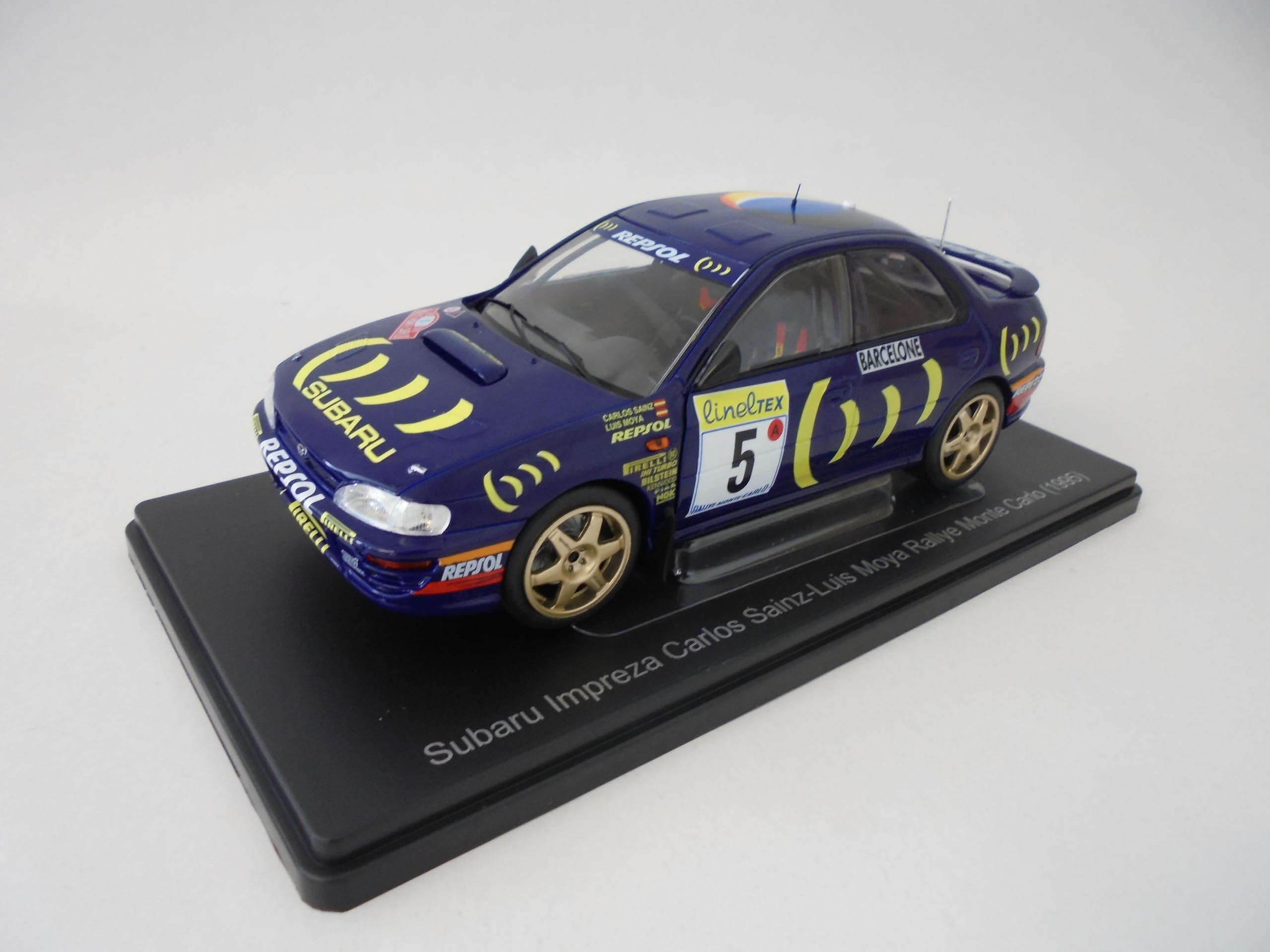 OPO 10 - 1/24 miniature car compatible with Subaru Impreza Carlos Sainz Rallye Monte Carlo (1995) - Diecast model car VQJ182