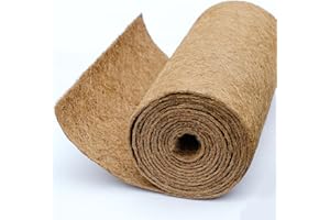 Yarrdfir Coco Coir Liner, 12x80 inch Natural Coconut Liners for planters Flower Basket, Reptile Carpet, Natural Coconut Fiber mat, Garden Decoration, Animal pet pad, Snow Mat