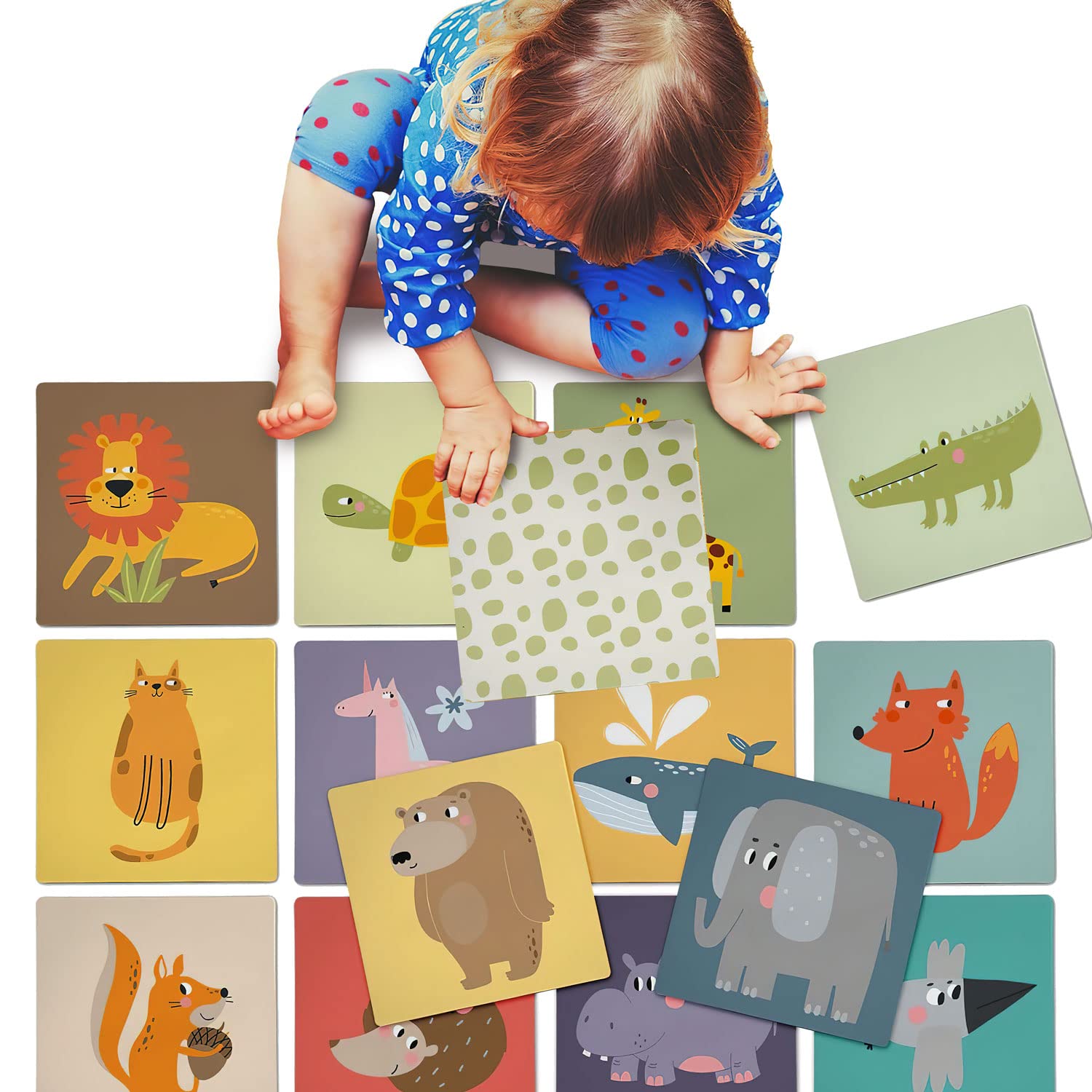 all Kids United Memo² card game memory game - with cute pairs of animals; Game educational toys for children from 2 years (Jumbo XXL - 36 cards)