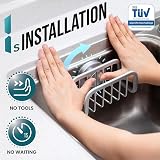 TAILI Sponge Holder for Kitchen Sink with Strong Suction, Rustproof Aluminum, view 2